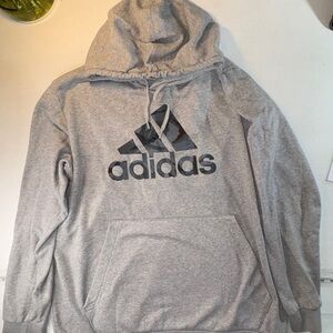Adidas Gray Hoodie for Men 2XL Tall